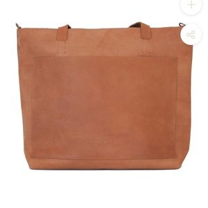 Equal Uprise Leather Tote in Honey